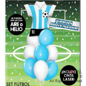 SET DE GLOBOS PREMIUM FUTBOL CAMISETA ARGENTINA x 1